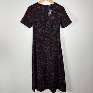 Nasty Gal Black Dress with Red Dots
